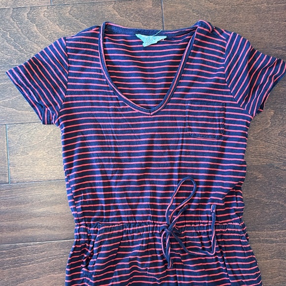Women’s striped draw string dress - Picture 2 of 3